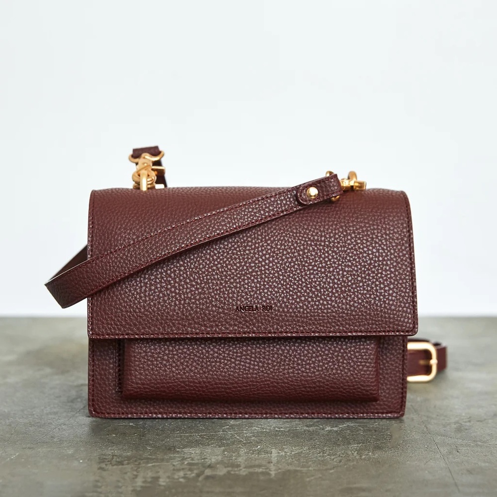 Angela Roi Eloise Satchel Bordeaux (Vegan Leather)